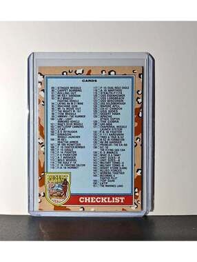 Checklist: 89–176 1991 Topps Desert Storm #176 Card